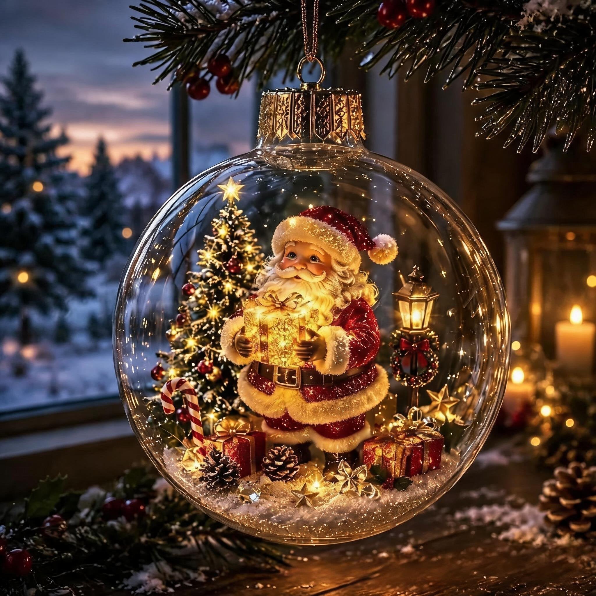 Magically Mailed Glowing Christmas Diorama Ornament✨