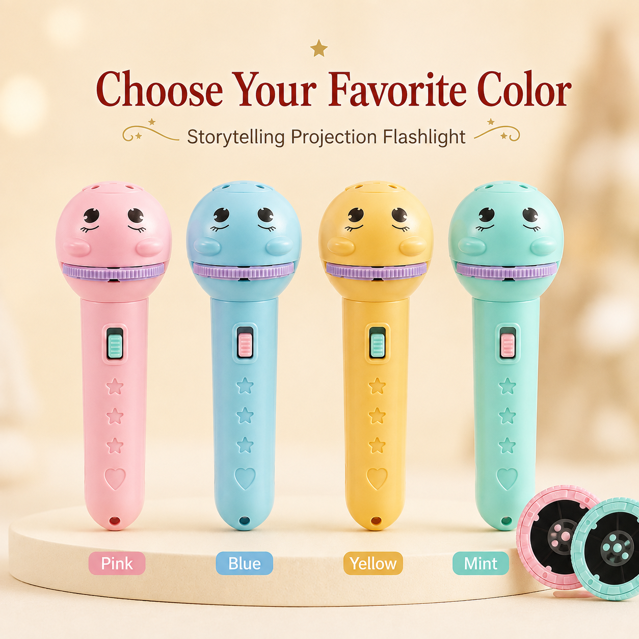 ✨📖Kids Storytelling Projection Flashlight – Interactive Story Projector Toy