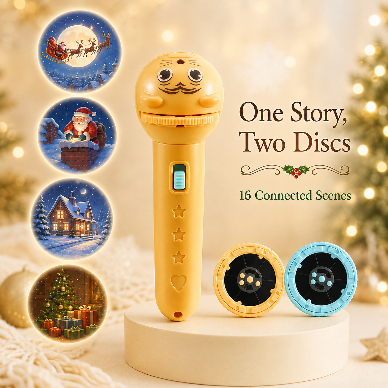 ✨📖Kids Storytelling Projection Flashlight – Interactive Story Projector Toy