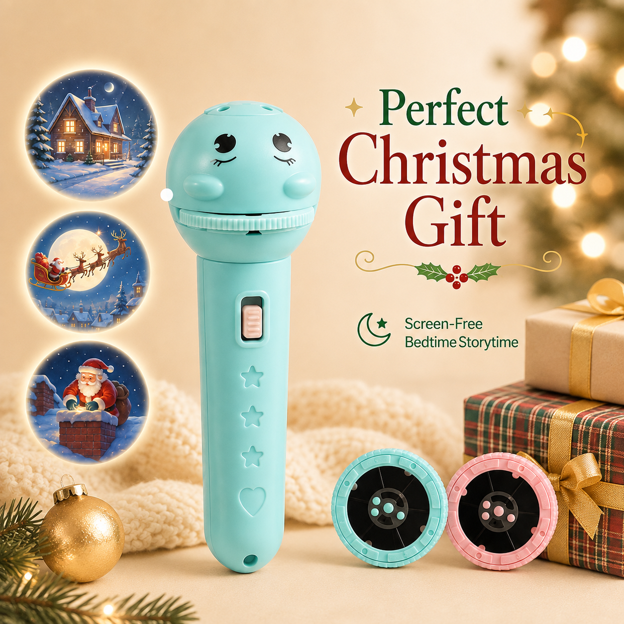 ✨📖Kids Storytelling Projection Flashlight – Interactive Story Projector Toy