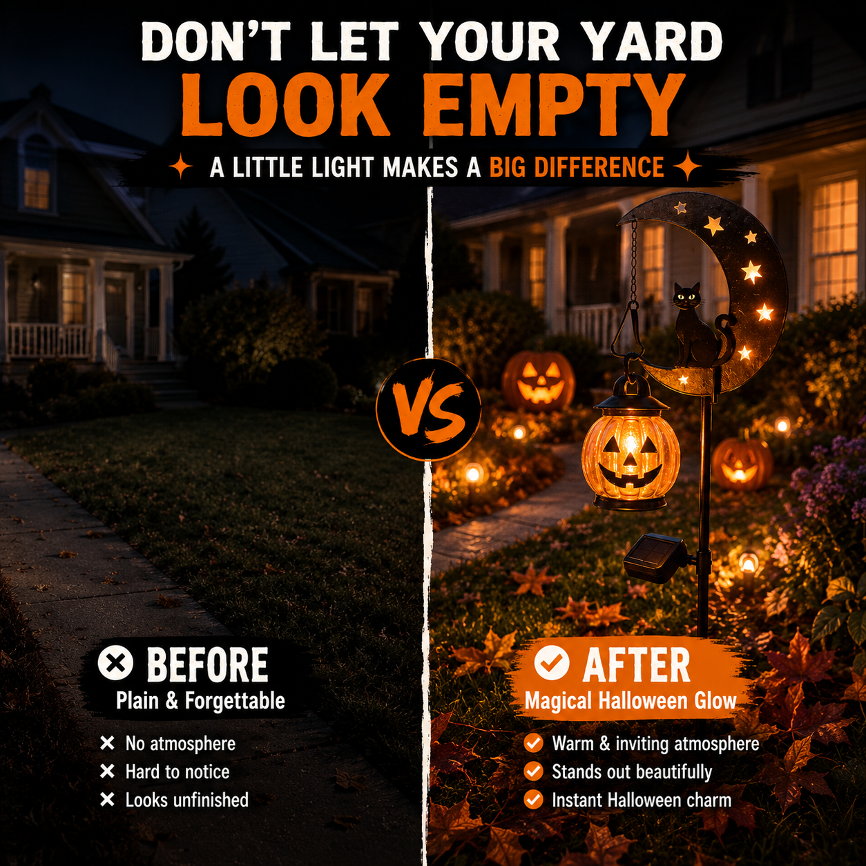 Magically Mailed Halloween Early Bird Sale | 49% OFF Pumpkin Moon Garden Stake Light
