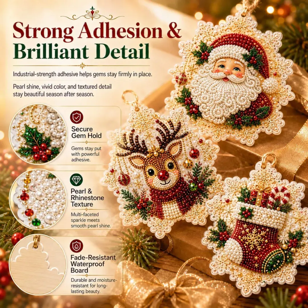 Magically Mailed DIY Diamond Painting Christmas Ornaments – 6PCS Set
