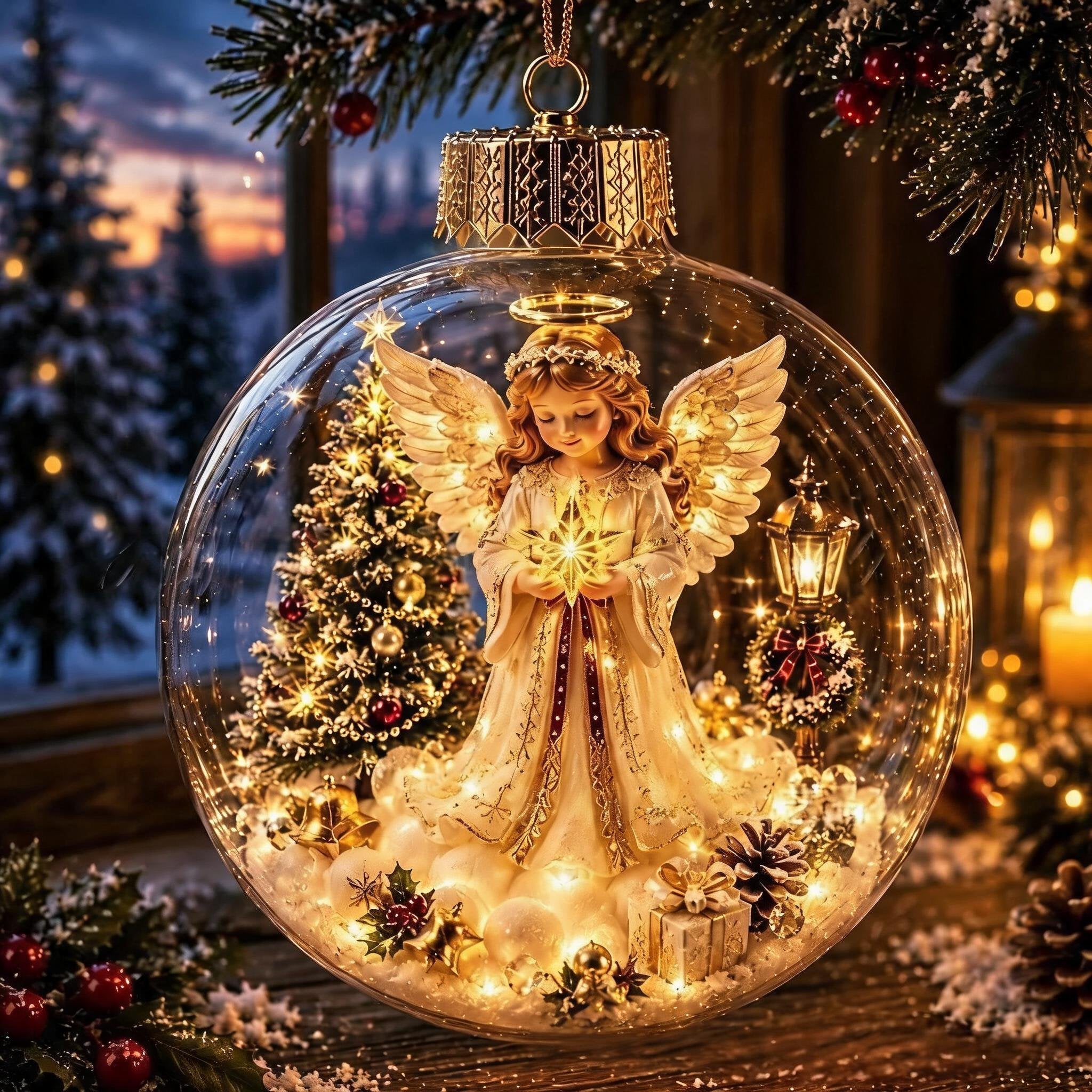 Magically Mailed Glowing Christmas Diorama Ornament✨
