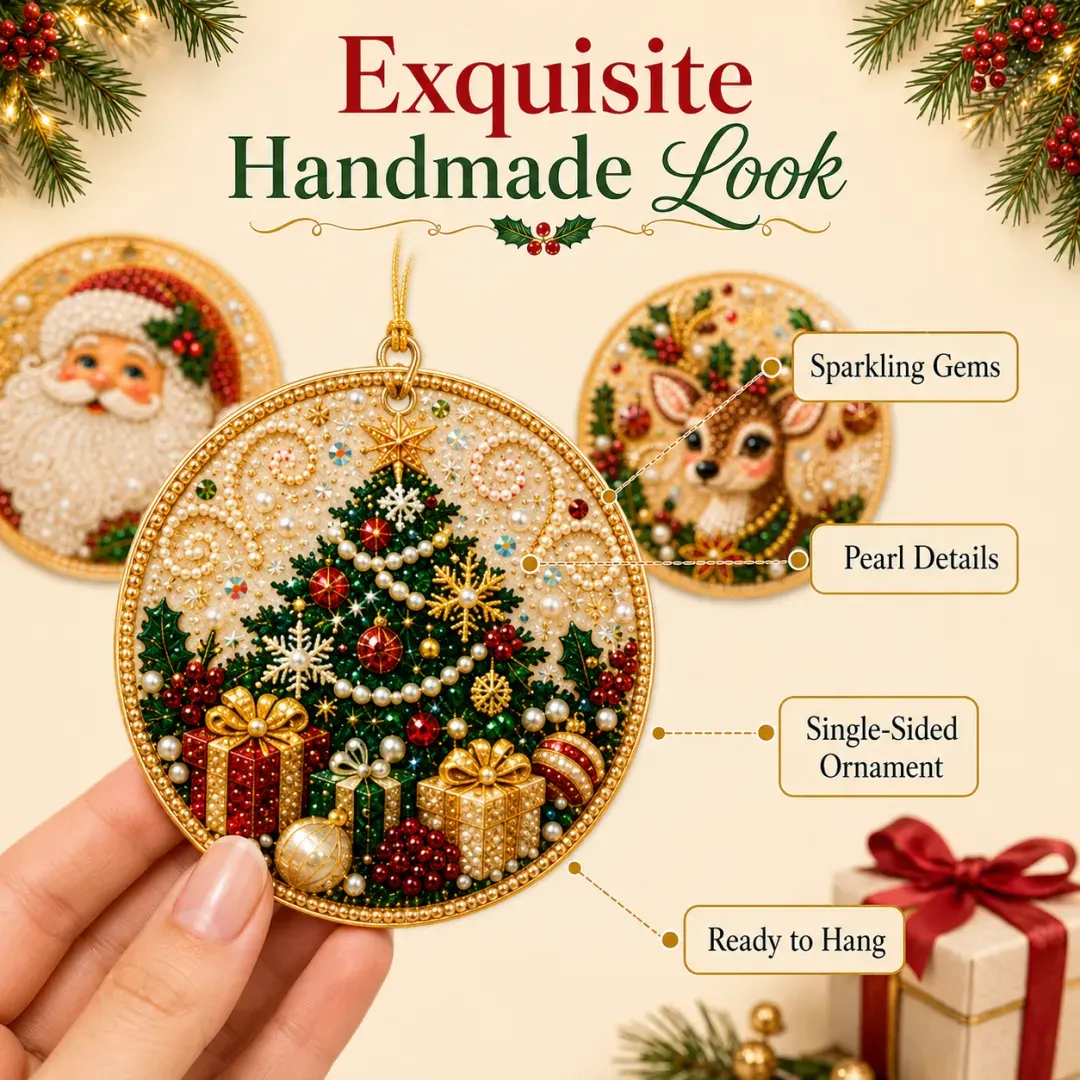 Magically Mailed DIY Diamond Painting Christmas Ornaments – 6PCS Set