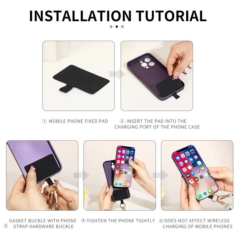 Clip and Go Strap for Phone With Wallet Crossbody, Phone Strap With Wallet