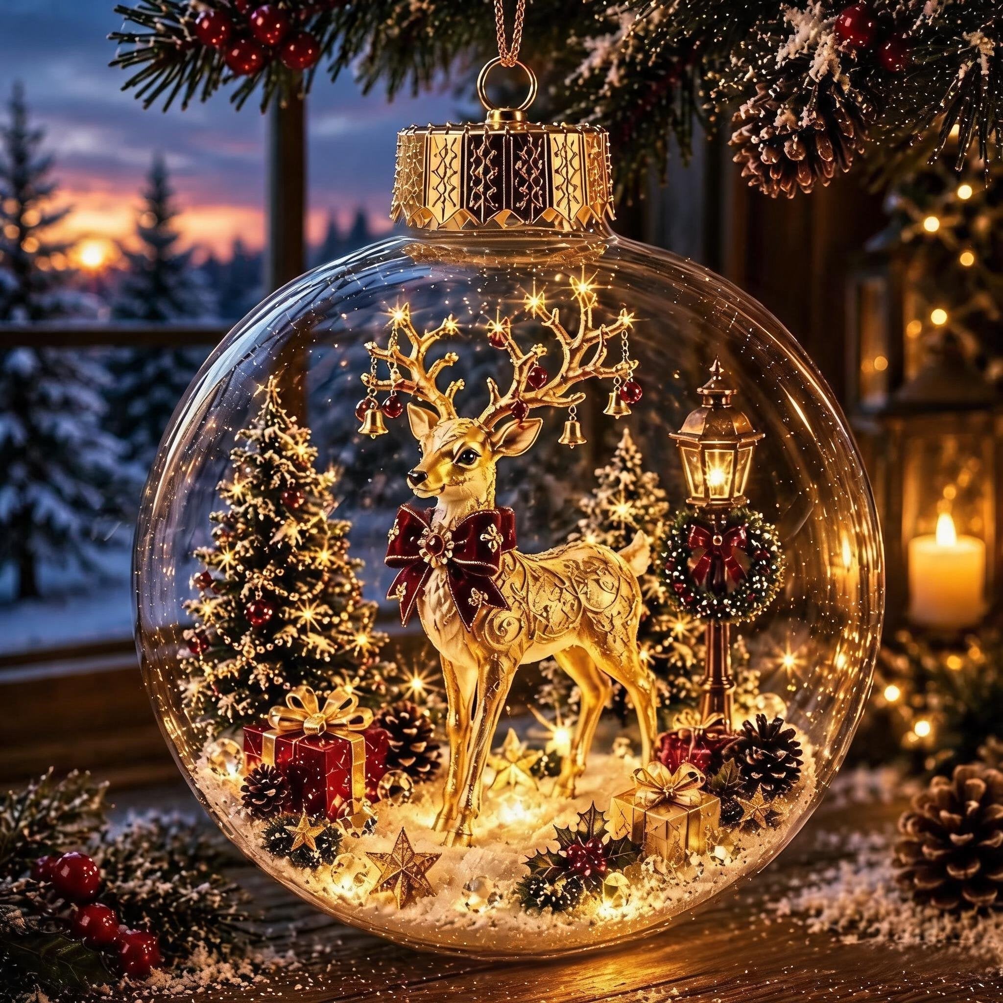 Magically Mailed Glowing Christmas Diorama Ornament✨