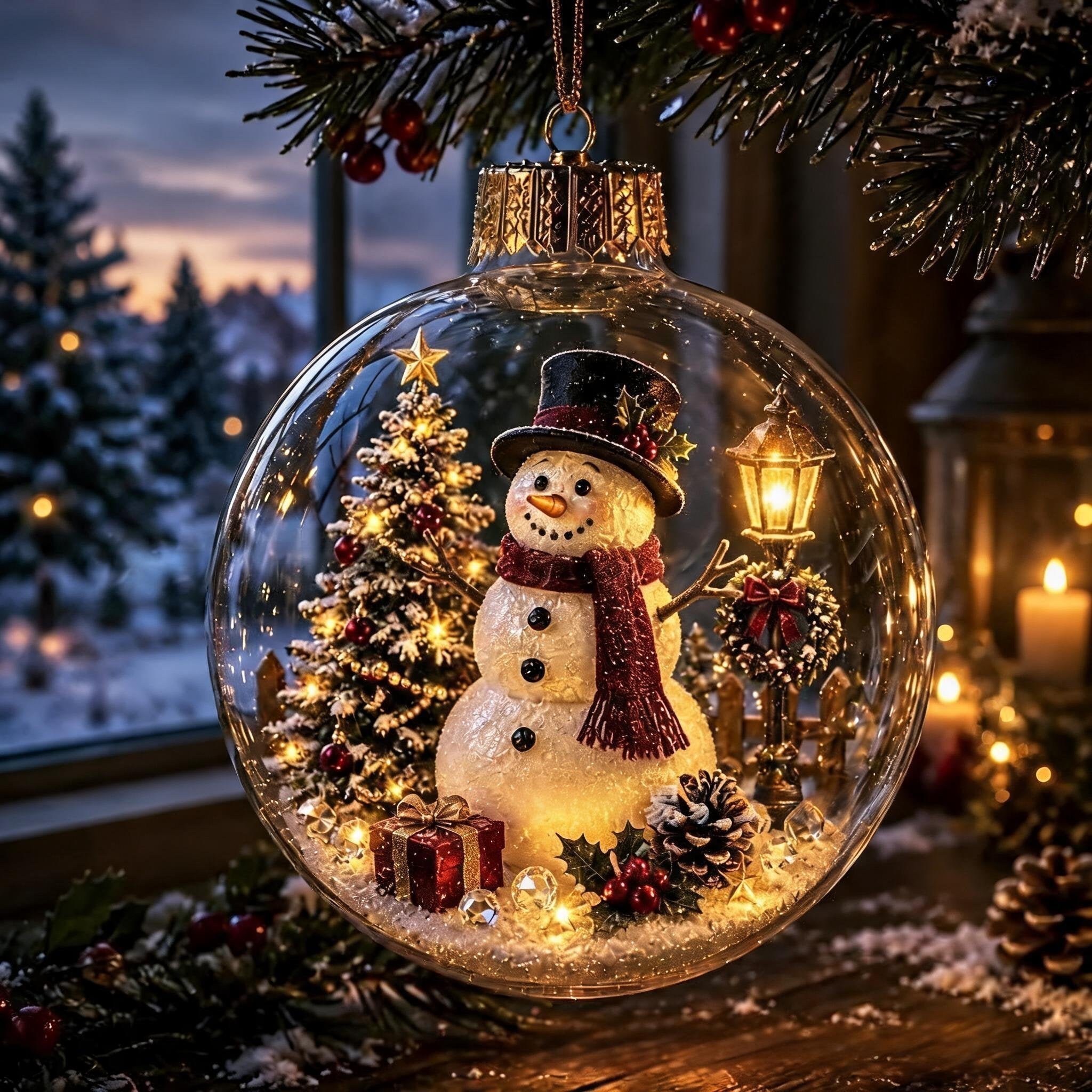 Magically Mailed Glowing Christmas Diorama Ornament✨