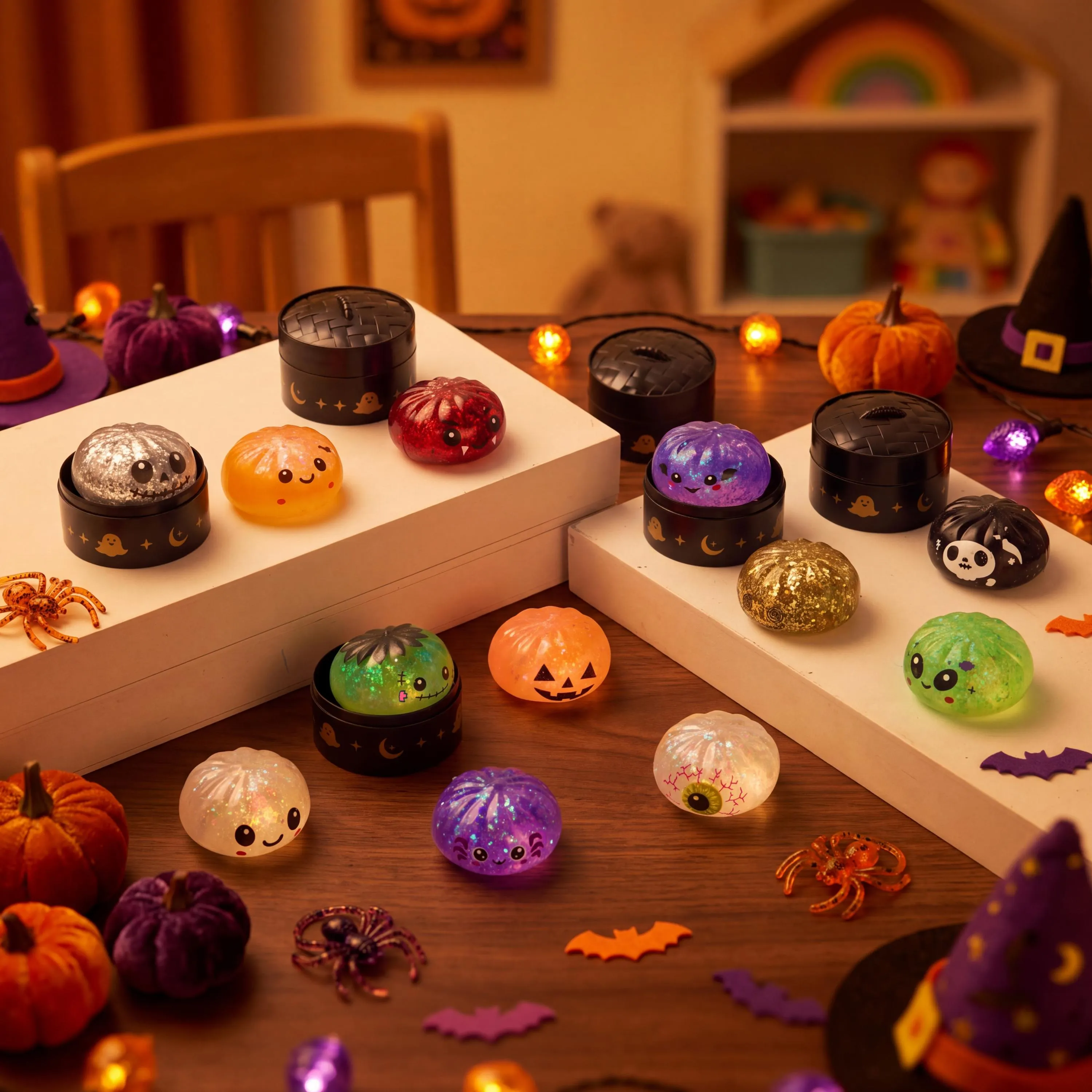 Halloween Slow-Rebound Squishy Toys – Pumpkin & Devil Designs