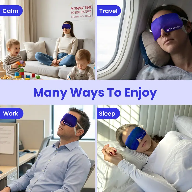 Eye Serenity Warm Steam Eye Mask for Restful Sleep & Screen Relief