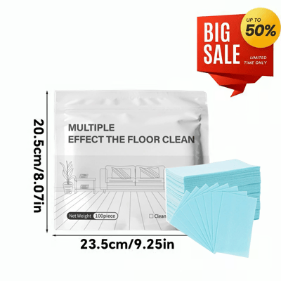 100 Piece Floor Cleaning Tablets Multi-Surface Cleaner for Hardwood Laminate Tile & RV Walls Antibacterial Deodorization Maintenance