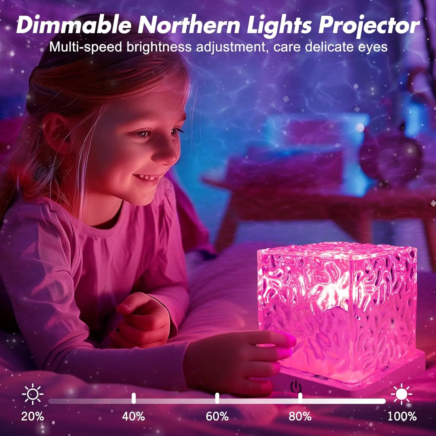 🎉AquaGlow Rechargeable Shower Light – 16-Color Waterproof Wave Projector🎉