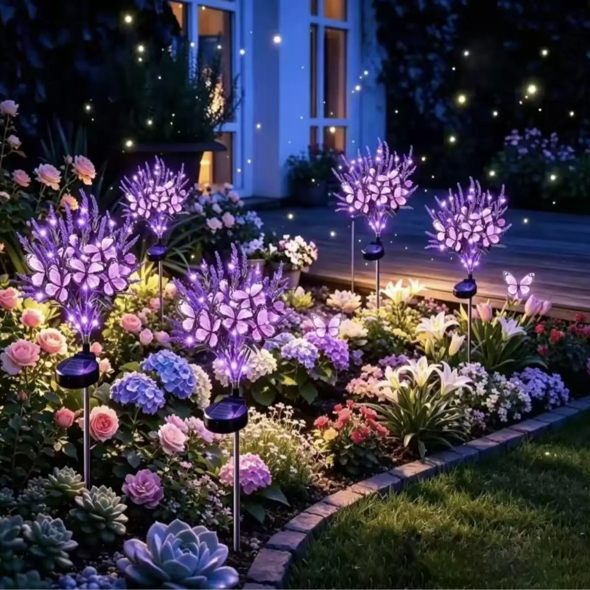Marigold Butterfly Solar Garden Stake Light