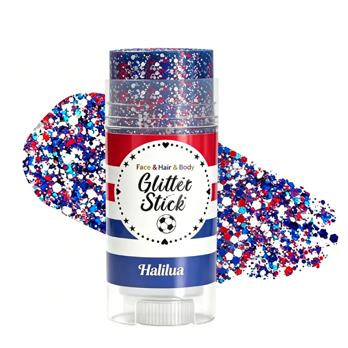 StarSpangled Glow Red, White & Blue Glitter Stick