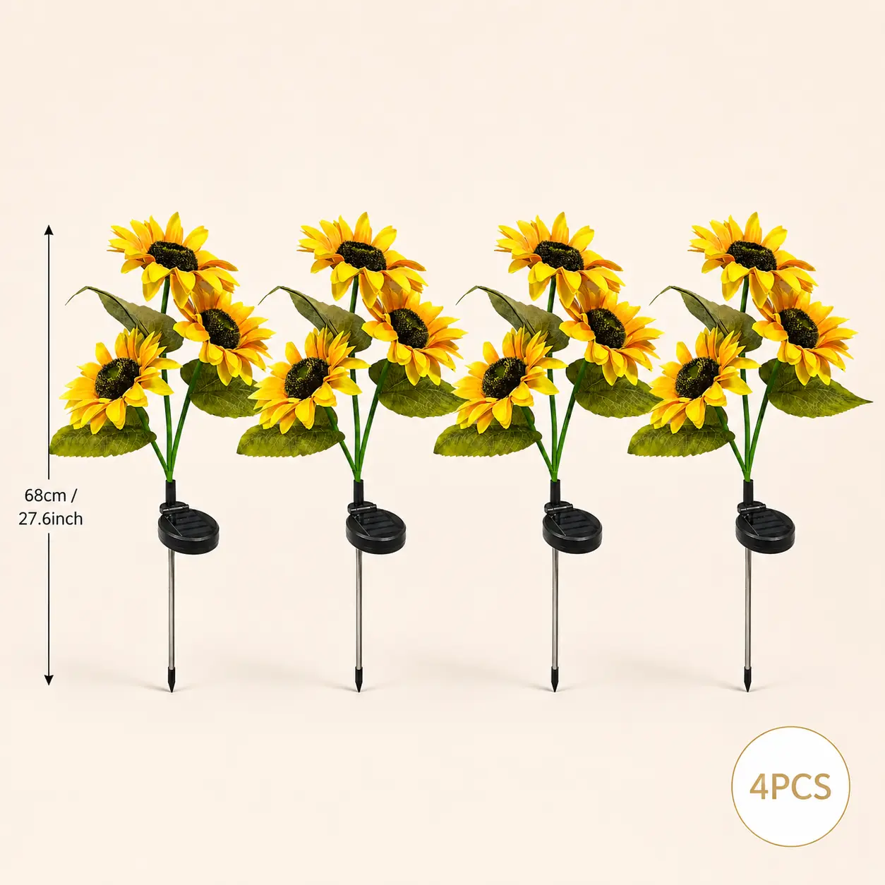 Solar Powered LED Sunflower Garden Lights