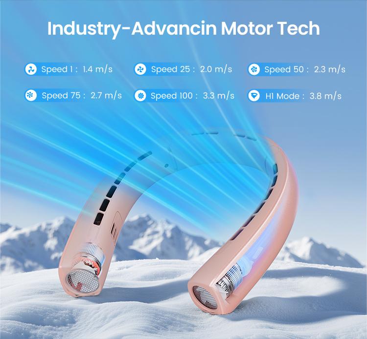 [1-100 Speed Turbo] GAIATOP Bladeless Neck Fan, 360&deg; Surrounding Cooling Hands-Free Wearable Fan, Portable Travel Accessory for Stadium & Gym, Summer Cooling Gift tiktokshopspringglowup summerwins