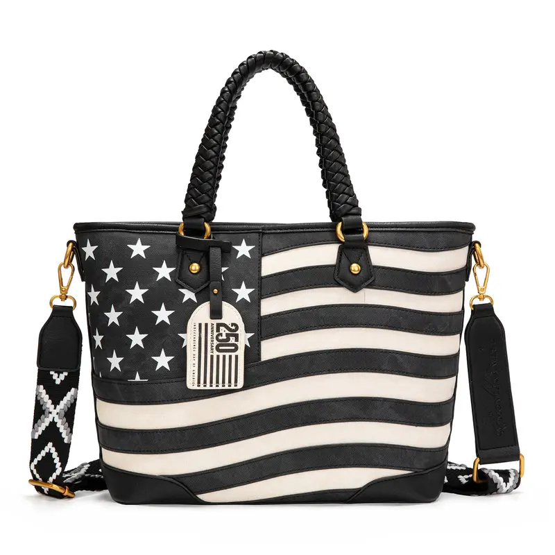 Montana West American Flag Tote Bag for Women 