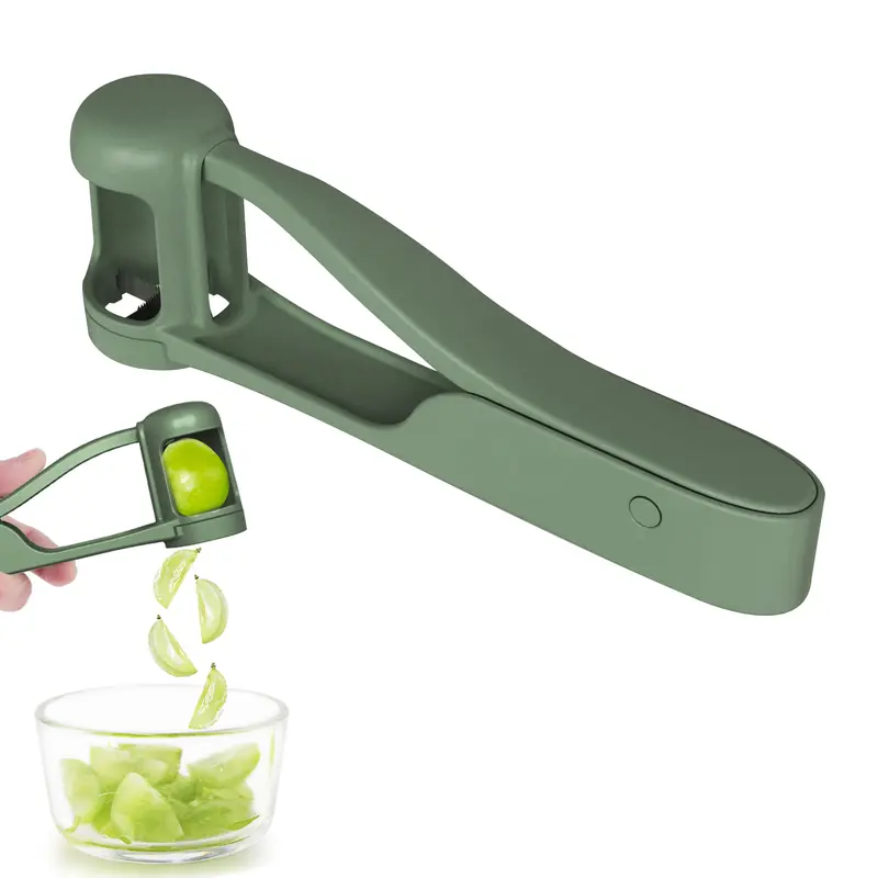 Summer Sale LUVAN Grape Cutter for Toddlers 1-3 - Stainless Steel Baby Fruit Slicer Safe & Easy Grape, Cherry Tomato, Strawberry, Blueberry Cutter - Lightweight Kitchen Gadget for Fruit Salad & Cake Decor