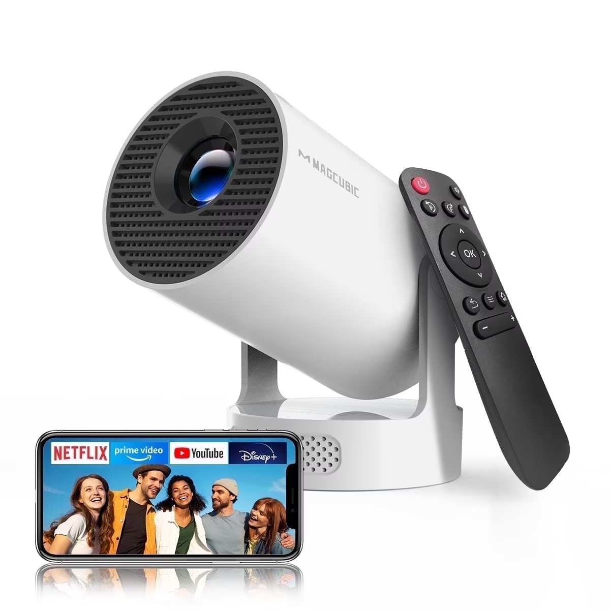  ✨8K HY300Pro+ Projector Built in 5W Speaker 1280*720P Android 14 290 Lumens Wifi6 BT5.4 Outdoor Portable Projector