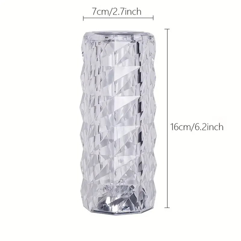 Globe Electric LED Integrated Rechargeable Crystal Portable Touch Lamp with Included Remote Control and USB Cable