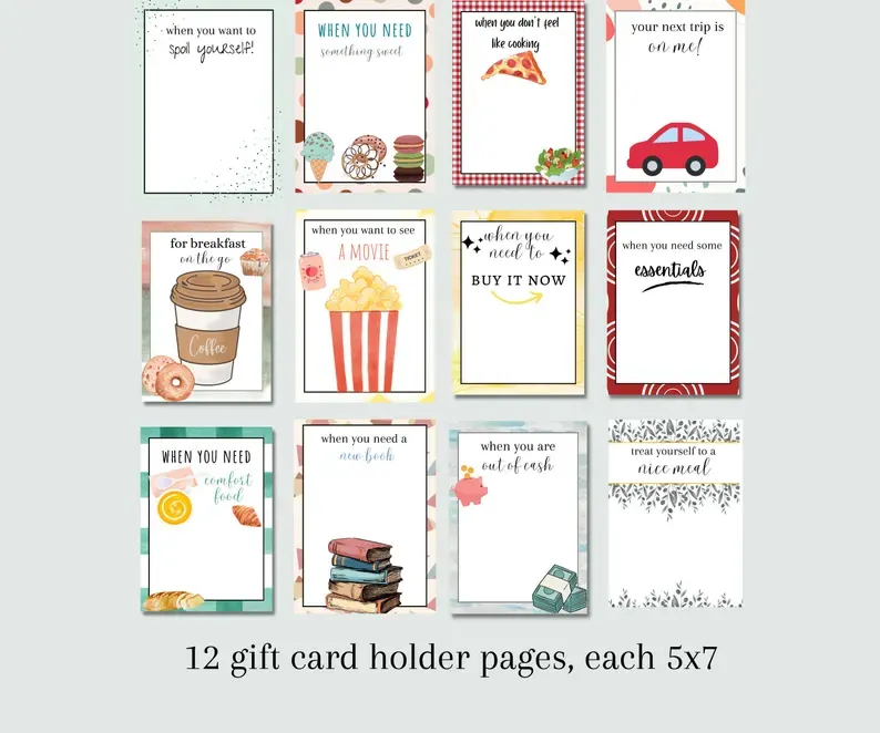 Festive Christmas gift card book designs