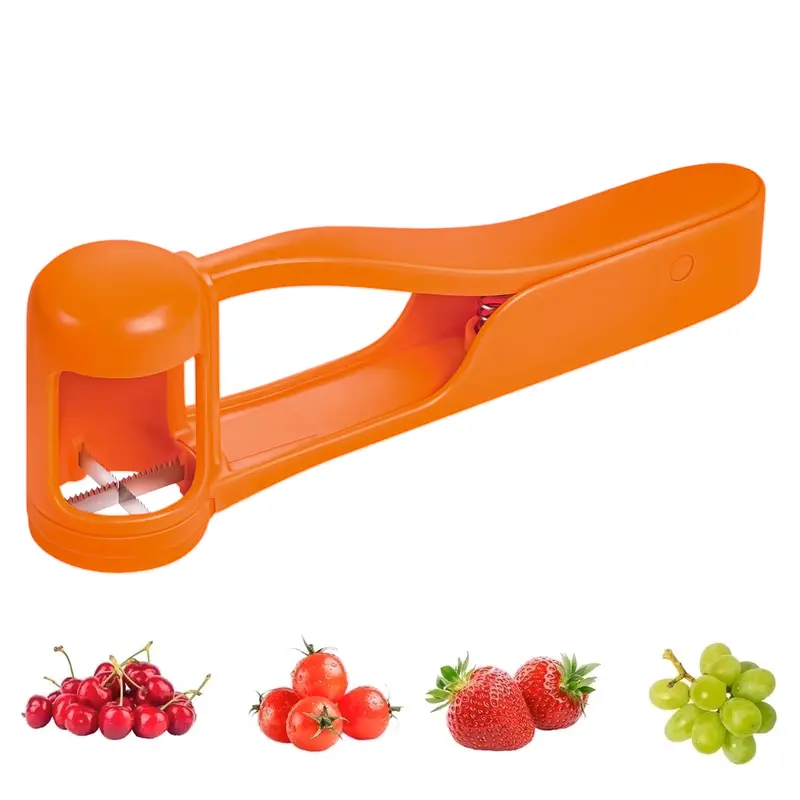 Summer Sale LUVAN Grape Cutter for Toddlers 1-3 - Stainless Steel Baby Fruit Slicer Safe & Easy Grape, Cherry Tomato, Strawberry, Blueberry Cutter - Lightweight Kitchen Gadget for Fruit Salad & Cake Decor