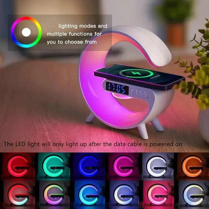  4-in-1 Smart Ambient Bedside Lamp & 15W Wireless Charger