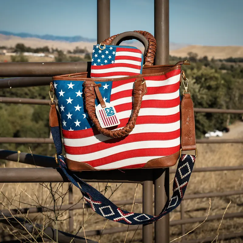 Montana West American Flag Tote Bag for Women 