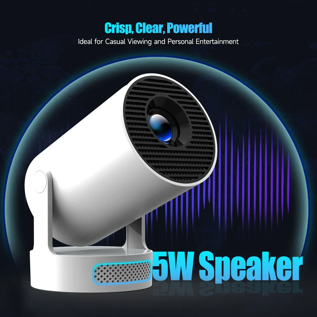  ✨8K HY300Pro+ Projector Built in 5W Speaker 1280*720P Android 14 290 Lumens Wifi6 BT5.4 Outdoor Portable Projector