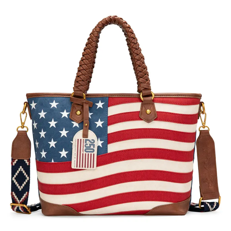 Montana West American Flag Tote Bag for Women 