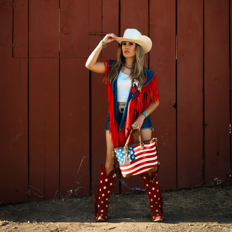 Montana West American Flag Tote Bag for Women 