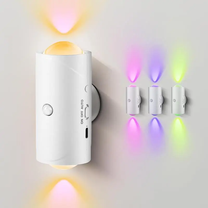 Smart Rechargeable LED Night Light with Motion Sensor – RGB Gradient Ambient Lighting