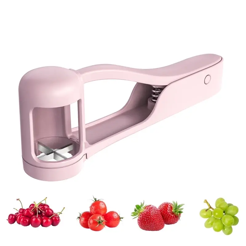 Summer Sale LUVAN Grape Cutter for Toddlers 1-3 - Stainless Steel Baby Fruit Slicer Safe & Easy Grape, Cherry Tomato, Strawberry, Blueberry Cutter - Lightweight Kitchen Gadget for Fruit Salad & Cake Decor