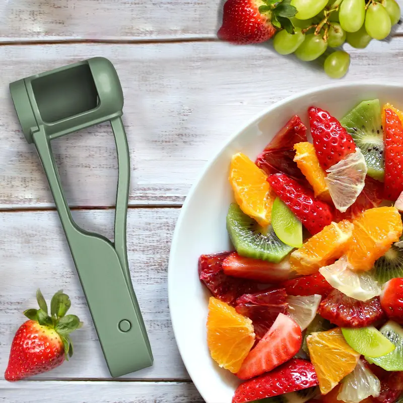 Summer Sale LUVAN Grape Cutter for Toddlers 1-3 - Stainless Steel Baby Fruit Slicer Safe & Easy Grape, Cherry Tomato, Strawberry, Blueberry Cutter - Lightweight Kitchen Gadget for Fruit Salad & Cake Decor