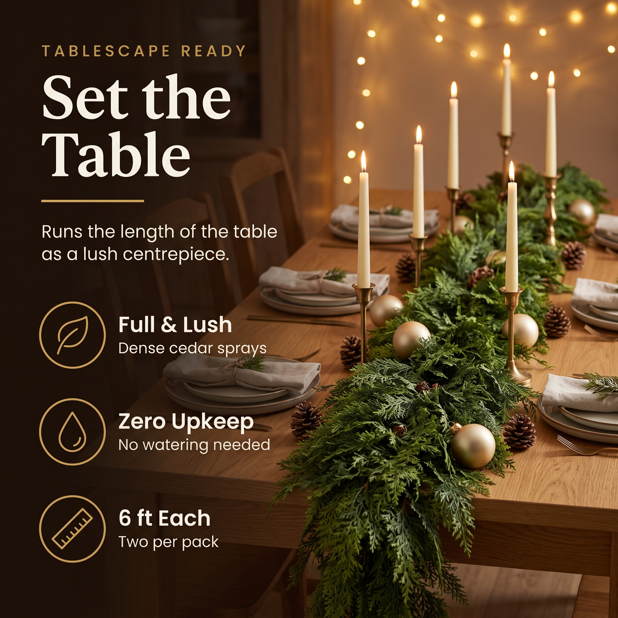 Real-Touch Cedar Garland
