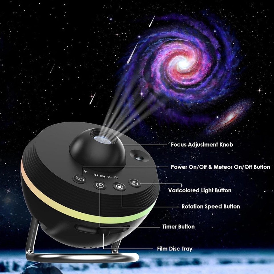 ✨12-in-1 Galaxy Star Projector Night Light
