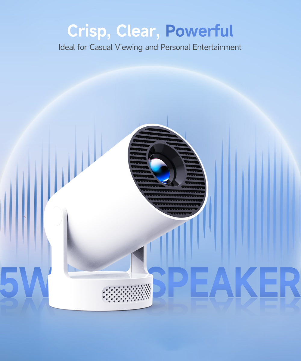  ✨8K HY300Pro+ Projector Built in 5W Speaker 1280*720P Android 14 290 Lumens Wifi6 BT5.4 Outdoor Portable Projector