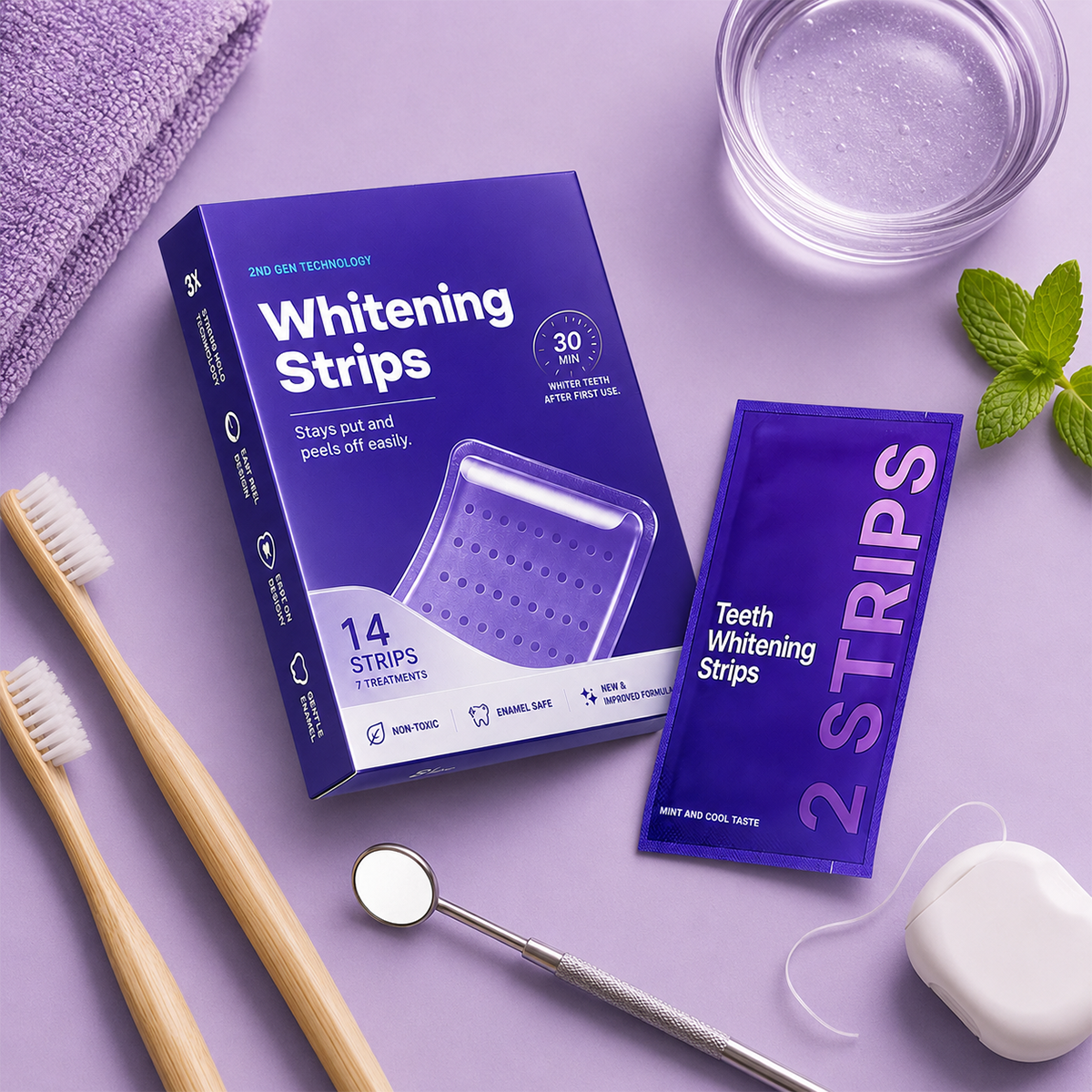 Lace and Lush Purple Teeth Whitening Strips