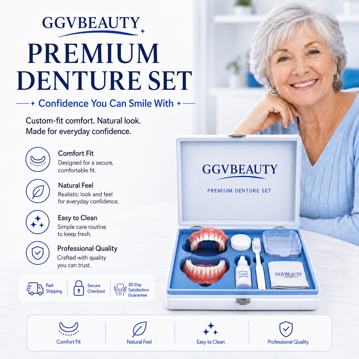 Lace and Lush Custom—Fit Dentures for Everyday Comfort