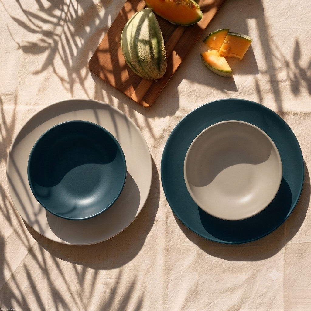 Lace and Lush Round Medium Plate - Set of 4