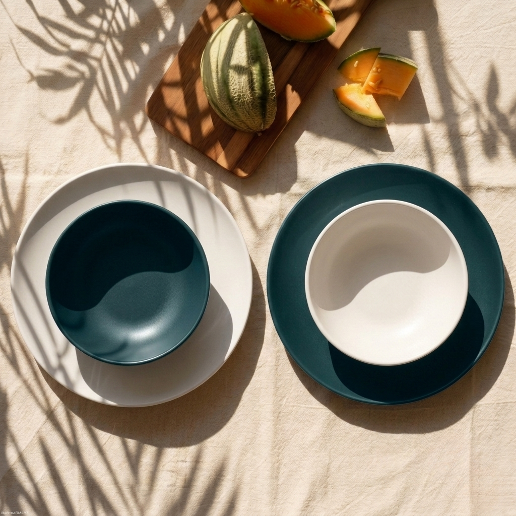 Lace and Lush Round Medium Plate - Set of 4