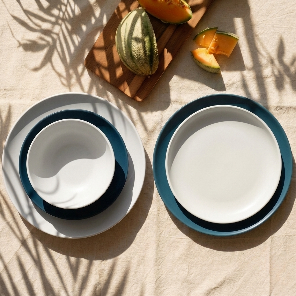 Lace and Lush Round Deep Plate - Set of 4
