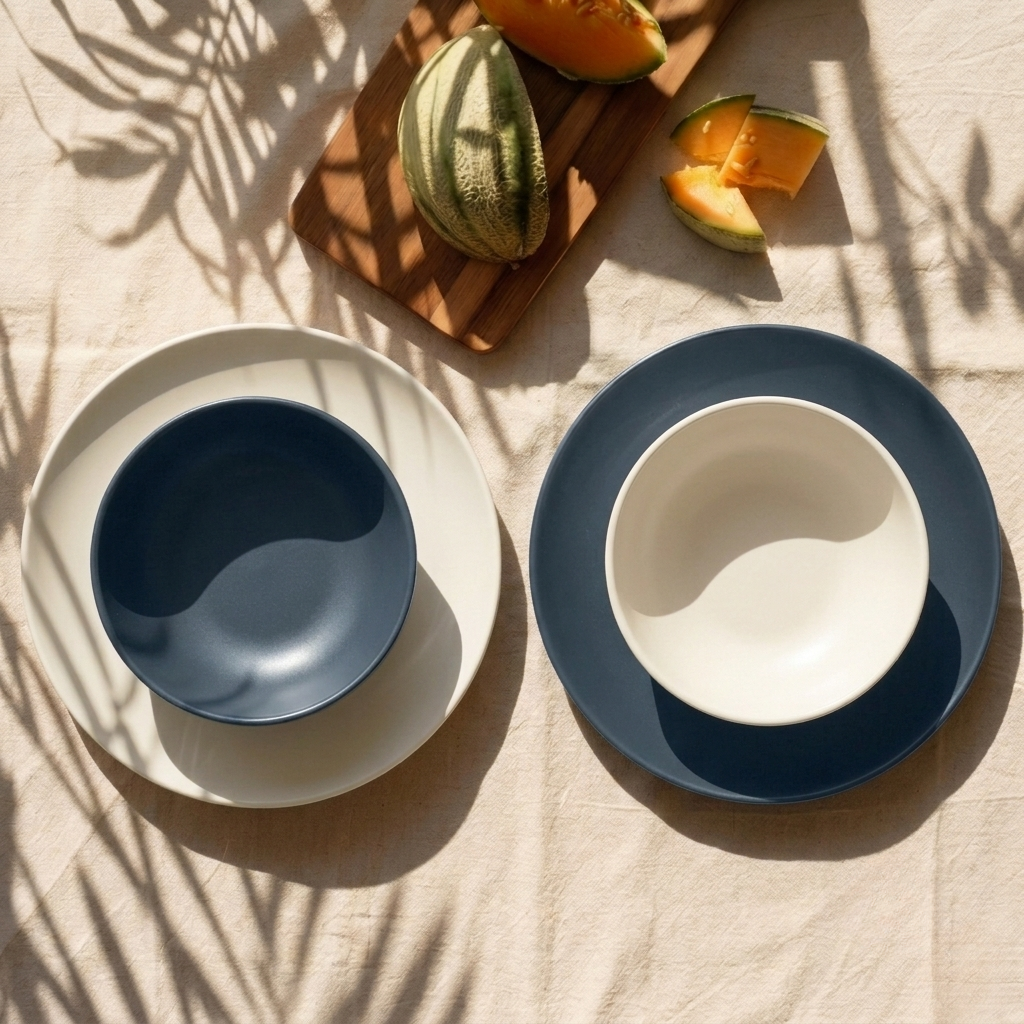 Lace and Lush Round Medium Plate - Set of 4