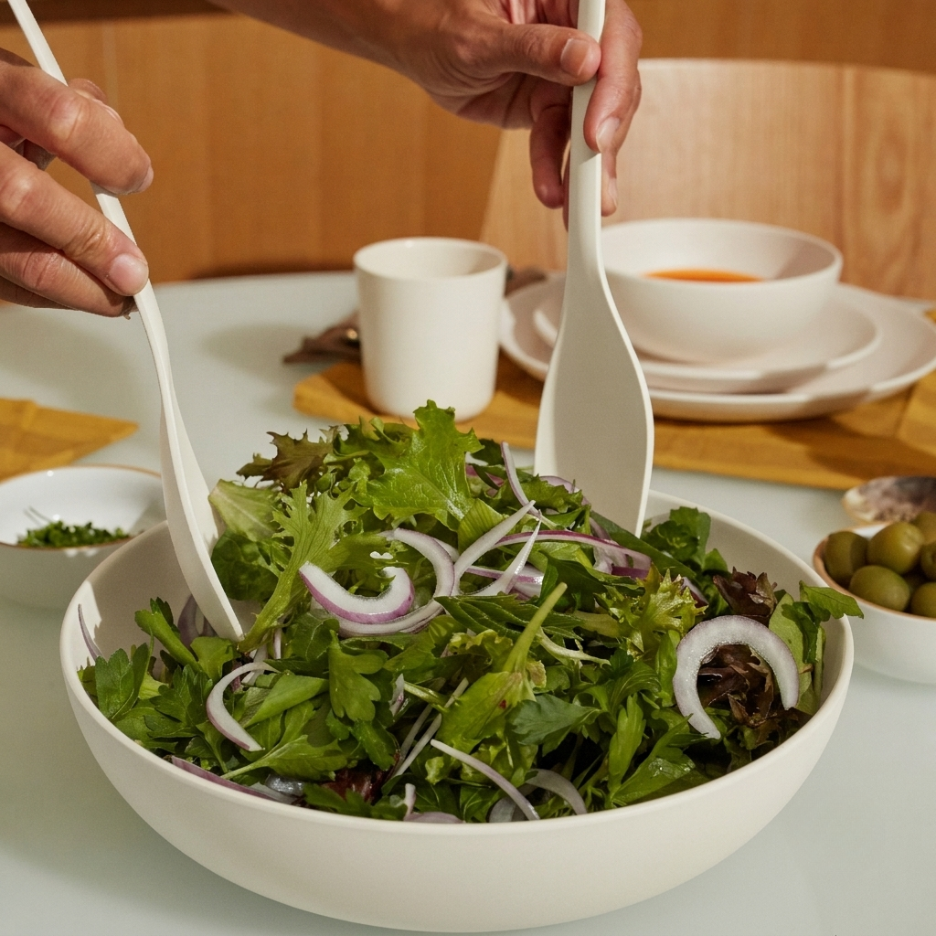 Lace and Lush Medium Round Salad Bowl