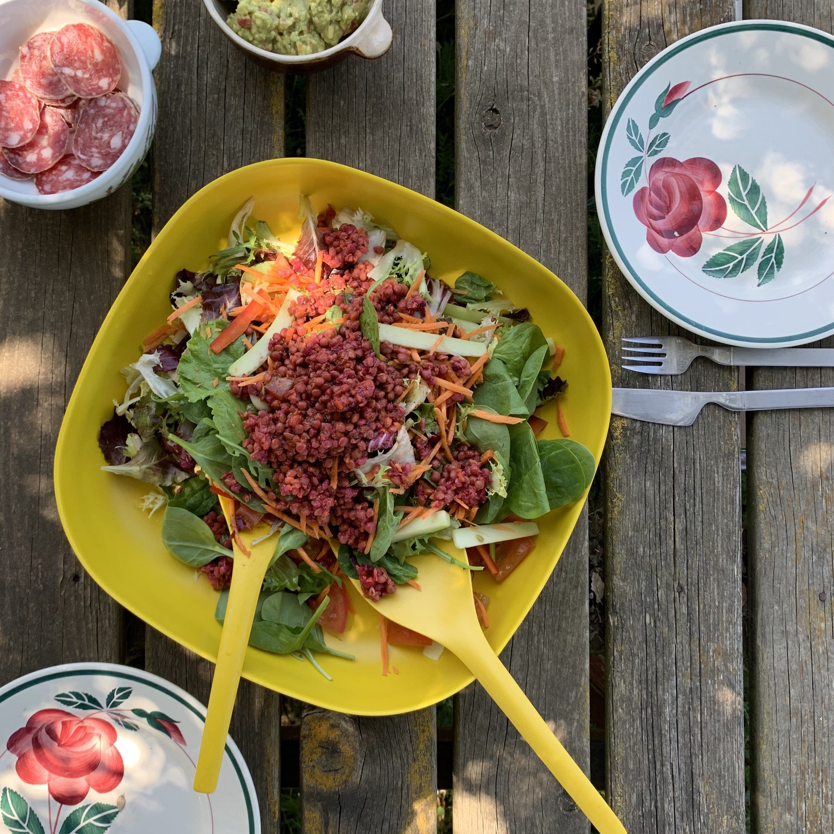 Lace and Lush Medium Salad Bowl