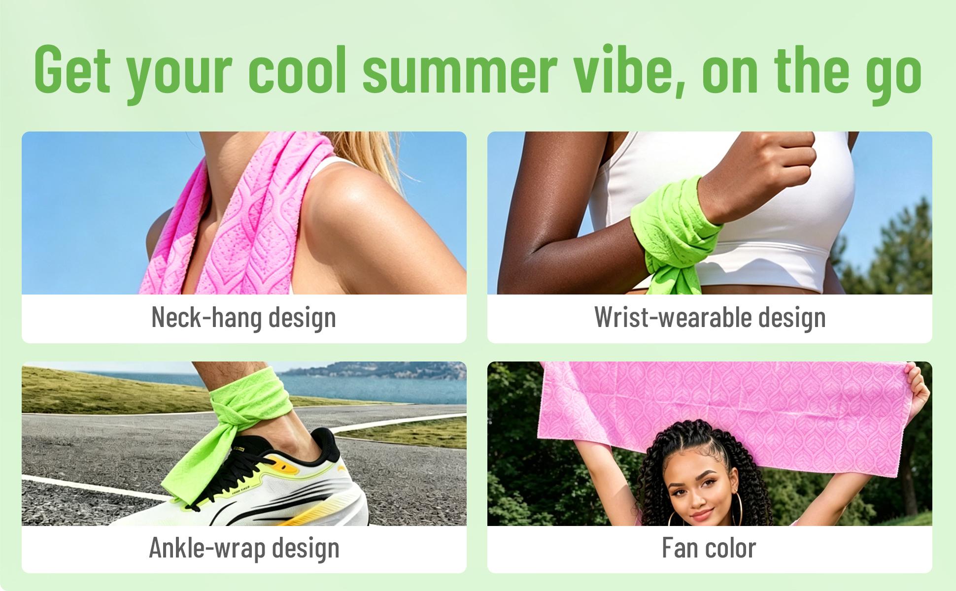 Unifree Cooling Towels & XL Menthol Cooling Wipes, Instant & Long Lasting Cooling Relief for Hot Weather & Summer Heat, Outdoor, Long Drives, Game day & Beach, summerwins