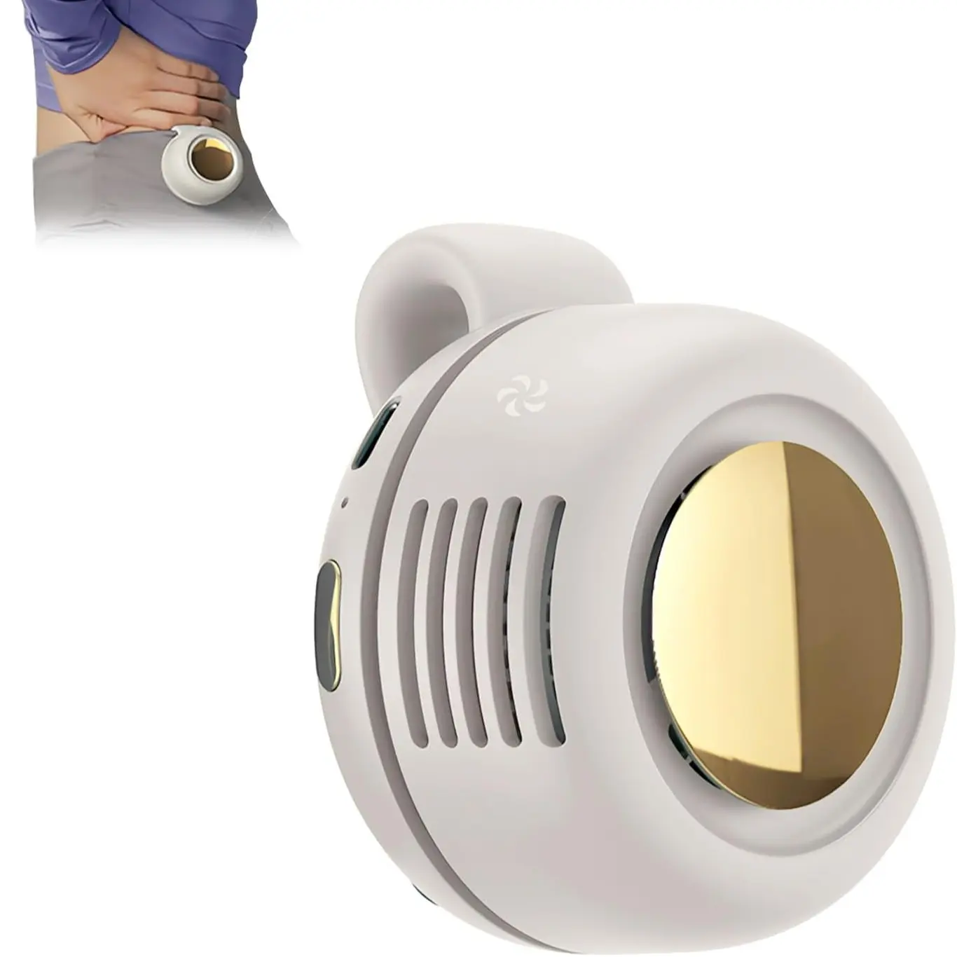 Mini Bladeless Fan. Portable, rechargeable, and silent.