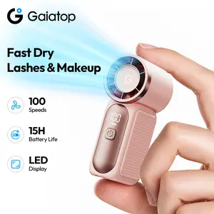 Mini Handheld Fan with LED Display – 6-Speed Turbo Cooling Pocket Fan