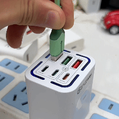 50W Multi-Port Fast Charger – Charge Up to 6 Devices Simultaneously with Smart Power Distribution