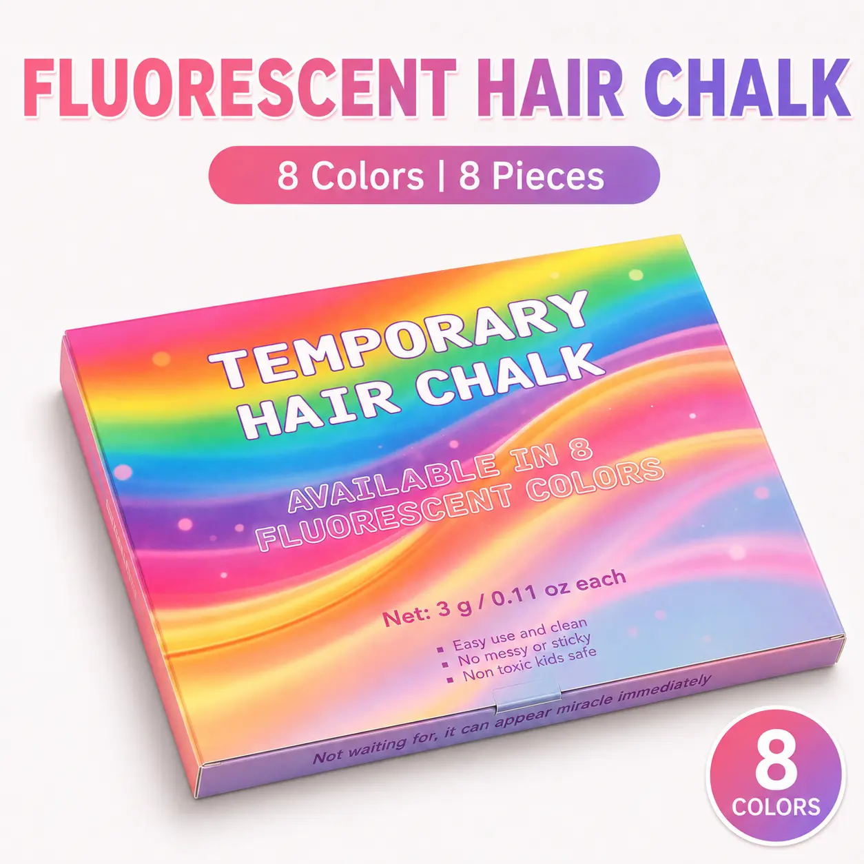 🎃【Halloween】12pcs Temporary Hair Chalk Hair Dye, Washable Hair Color Makeup For Sport Events Halloween Christmas