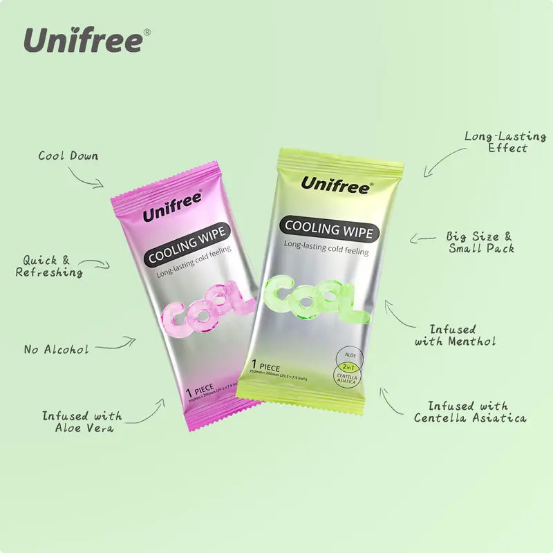 Unifree Cooling Towels & XL Menthol Cooling Wipes, Instant & Long Lasting Cooling Relief for Hot Weather